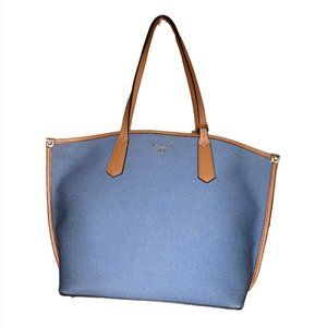 Michael Kors Jane Large Cotton Canvas Tote Bag in Denim Multi